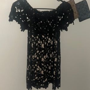 Off the shoulder mini dress